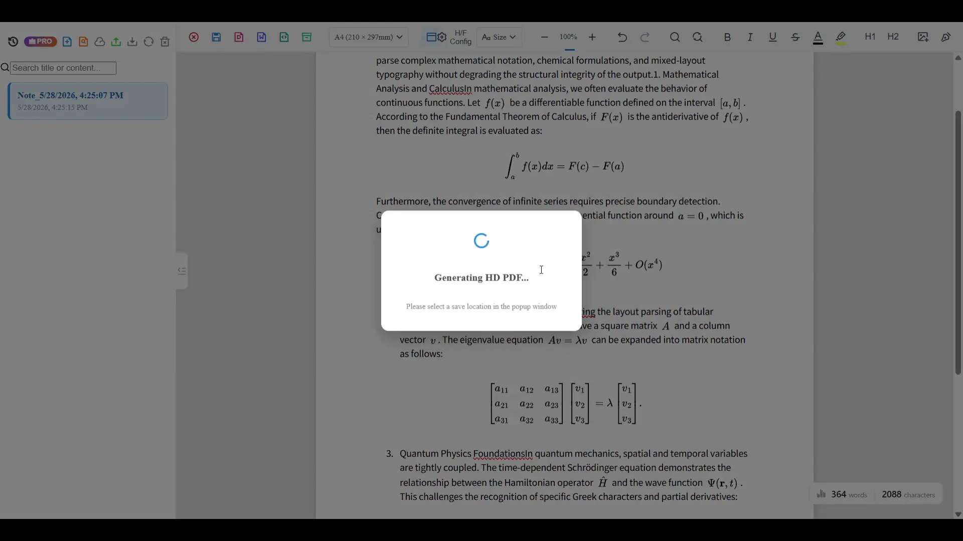扫描版数学 PDF 转换成带公式的 Word 文档